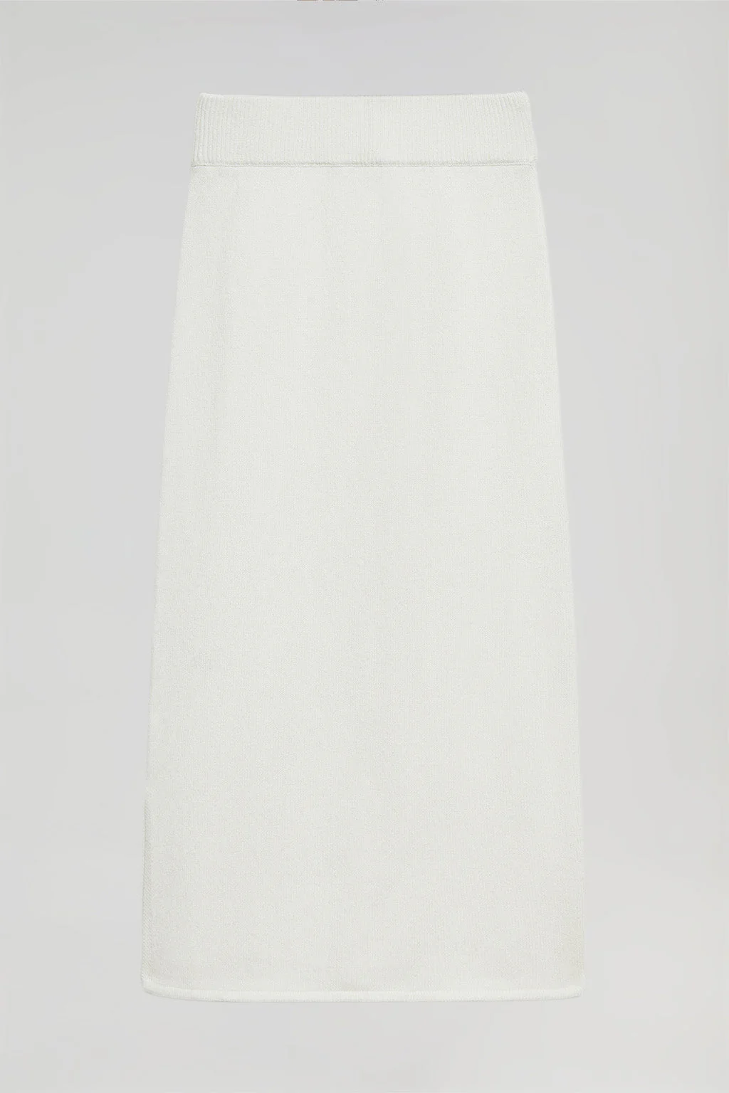 Falda midi de punto color beige con detalle Polo Club - Image 5