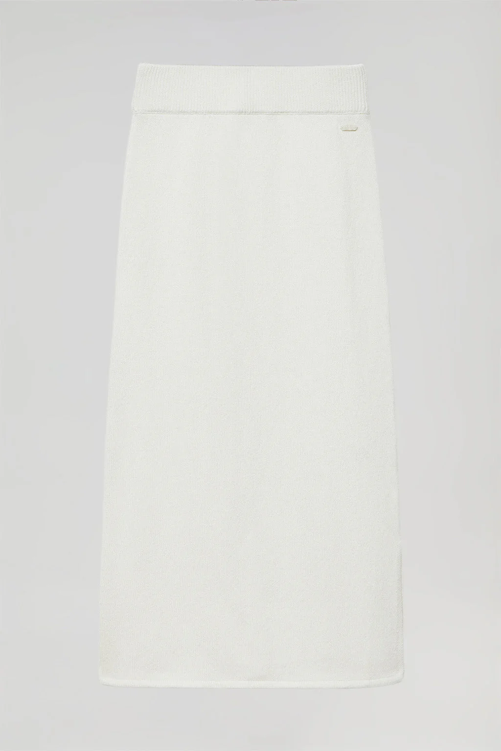 Falda midi de punto color beige con detalle Polo Club - Image 6