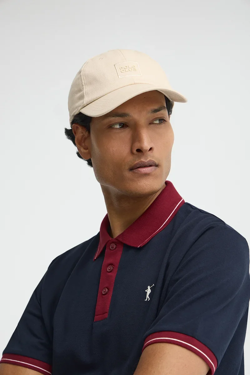 Gorra beige de seis paneles con logo Polo Club - Image 4