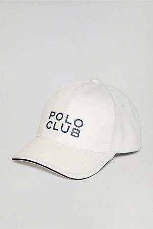 Gorra blanca con parche engomado block Polo Club - Image 6