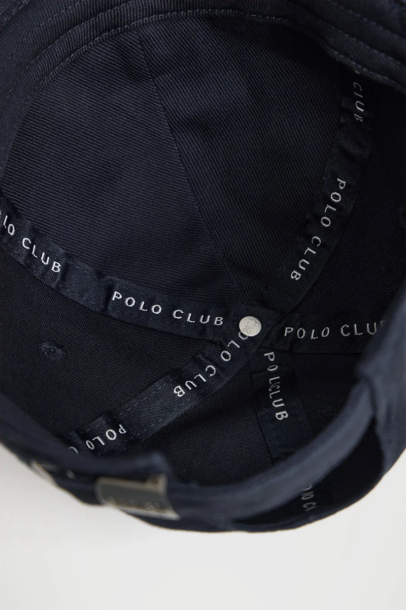 Gorra azul marino de seis paneles con logo Polo Club - Image 3