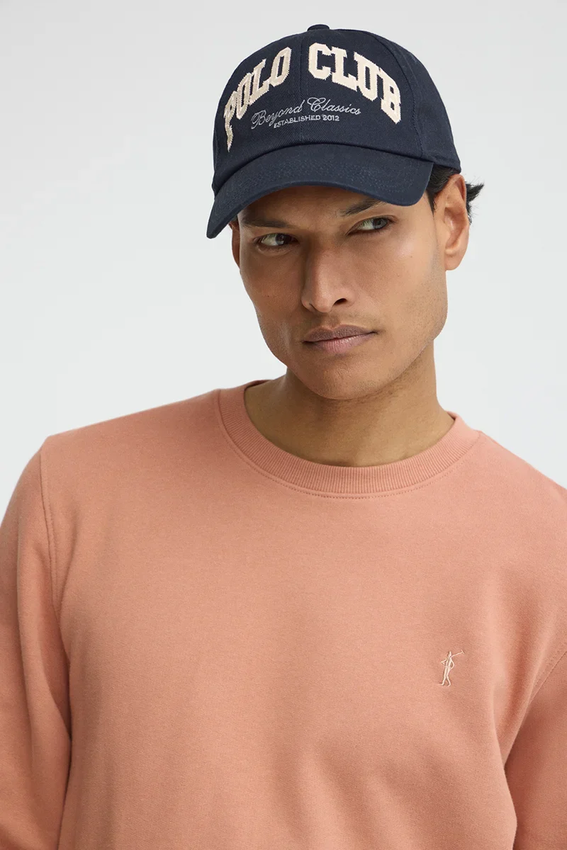 Gorra azul marino de seis paneles con logo Polo Club - Image 4