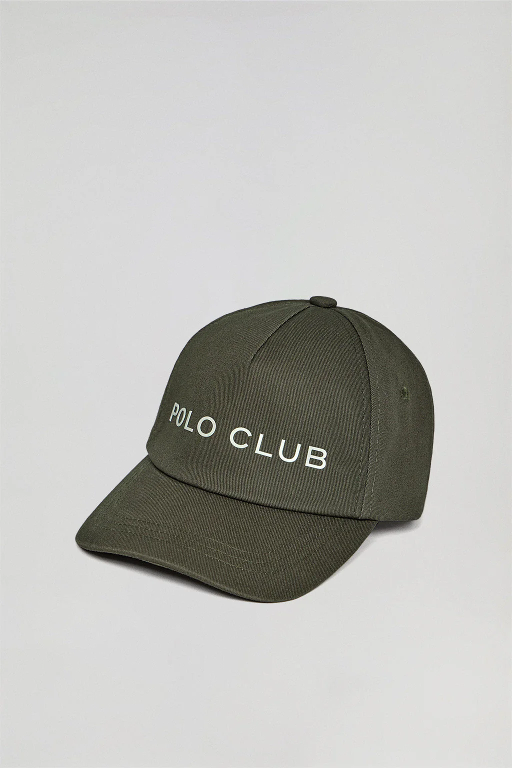 Gorra infantil verde caqui con logo y bordado Polo Club