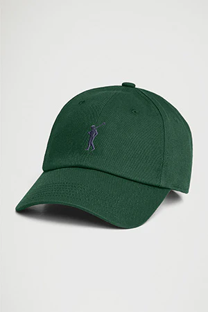 Gorra verde botella de seis paneles con logo Rigby Go - Image 6