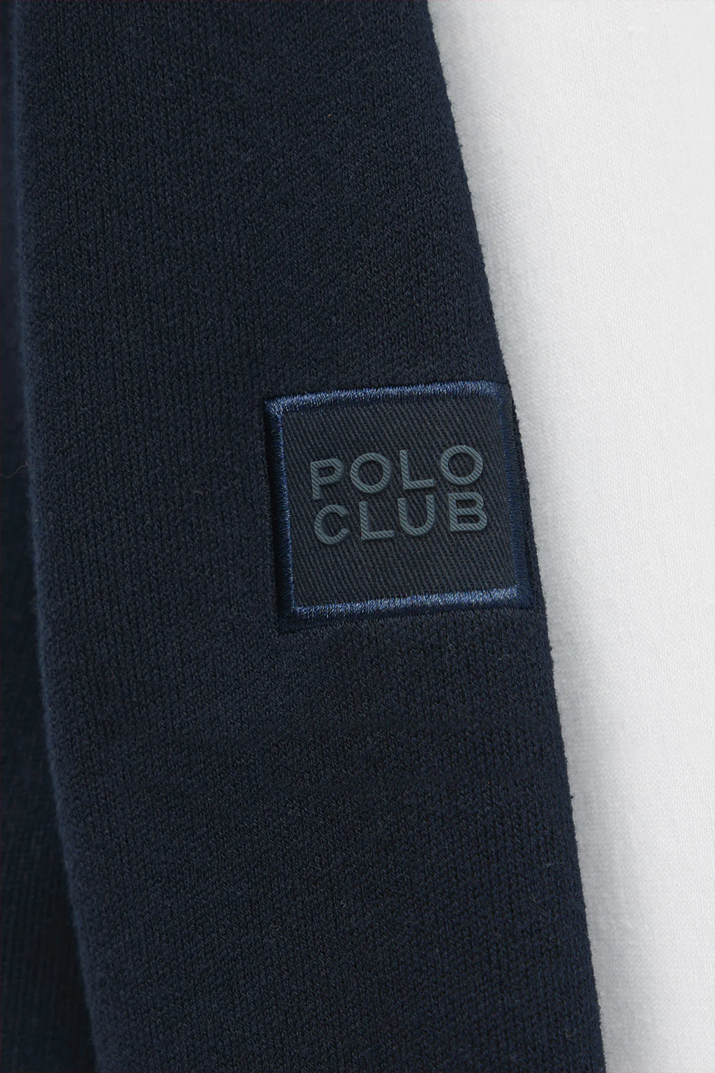 Jersey azul marino de media cremallera y parche Polo Club - Image 7