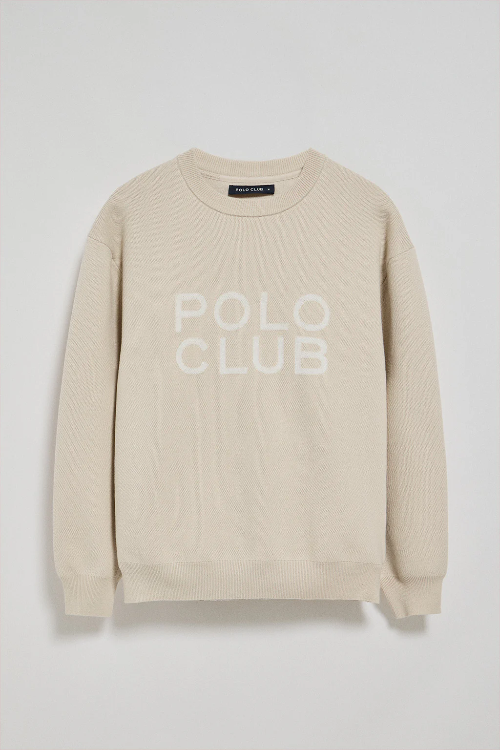 Jersey Axel de punto beige con logo en el pecho Polo Club - Image 5