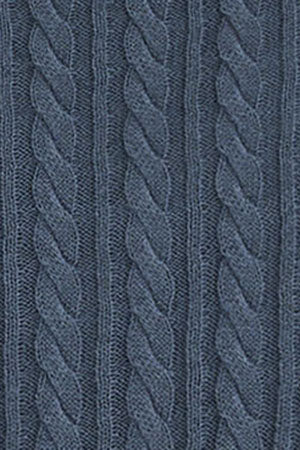 Jersey trenzado azul denim con cuello pico y logo Polo Club - Image 12