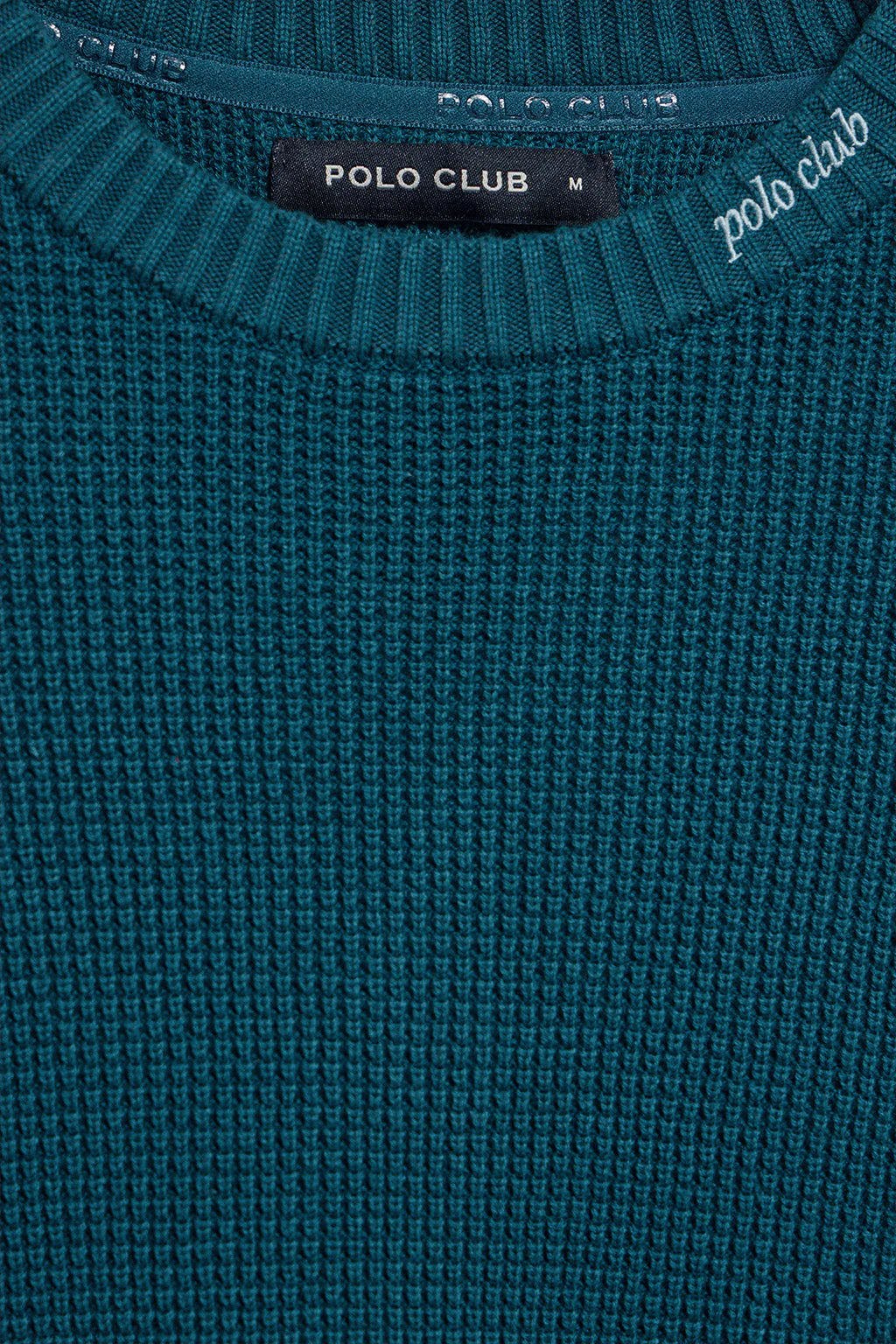 Jersey azul de punto Biel de cuello redondo y detalle bordado Polo Club - Image 6