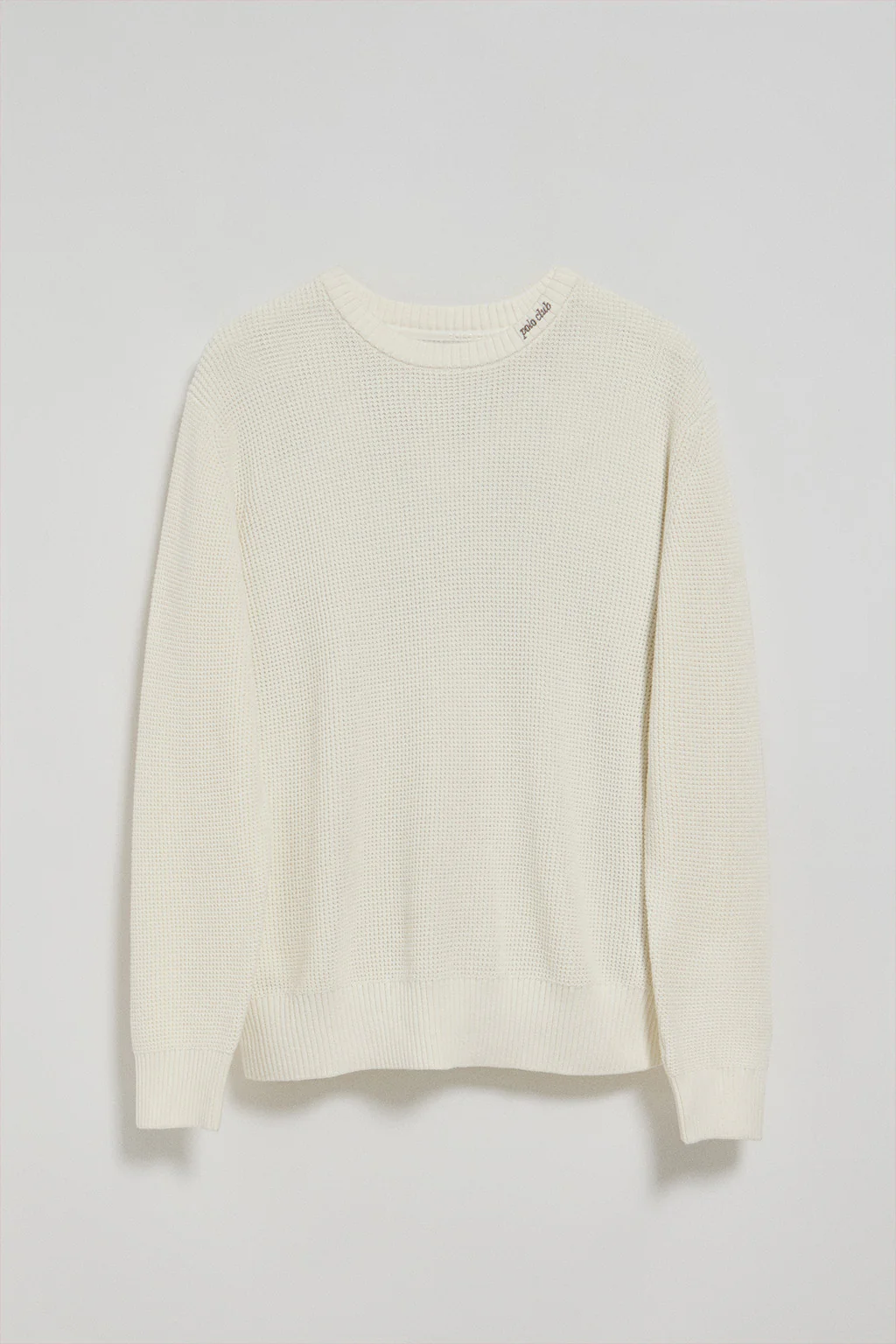 Jersey beige de punto Biel de cuello redondo y detalle bordado Polo Club - Image 6