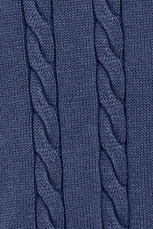 Jersey violeta azulado trenzado garment dye con logo bordado - Image 10