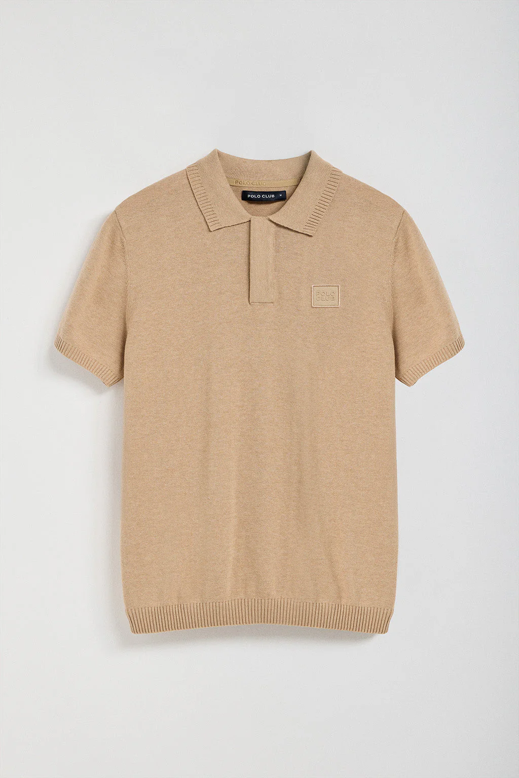 Polo de punto color caramelo de manga corta y logo Polo Club - Image 7