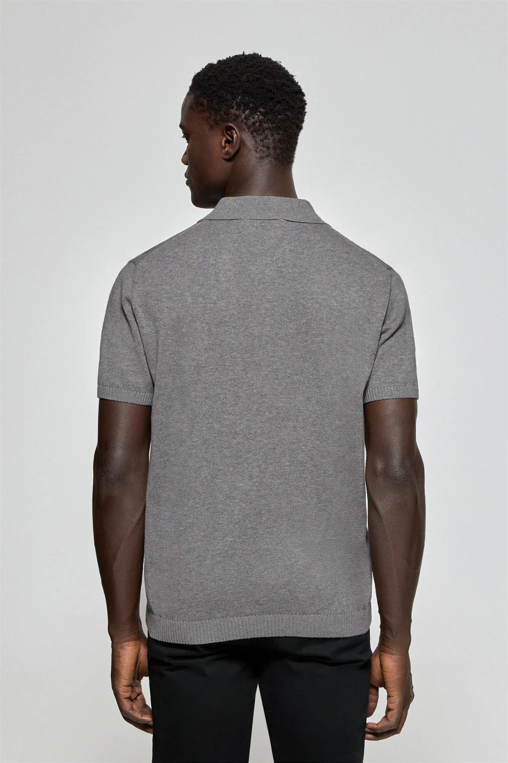 Polo de punto gris vigoré de manga corta y logo Polo Club - Image 7
