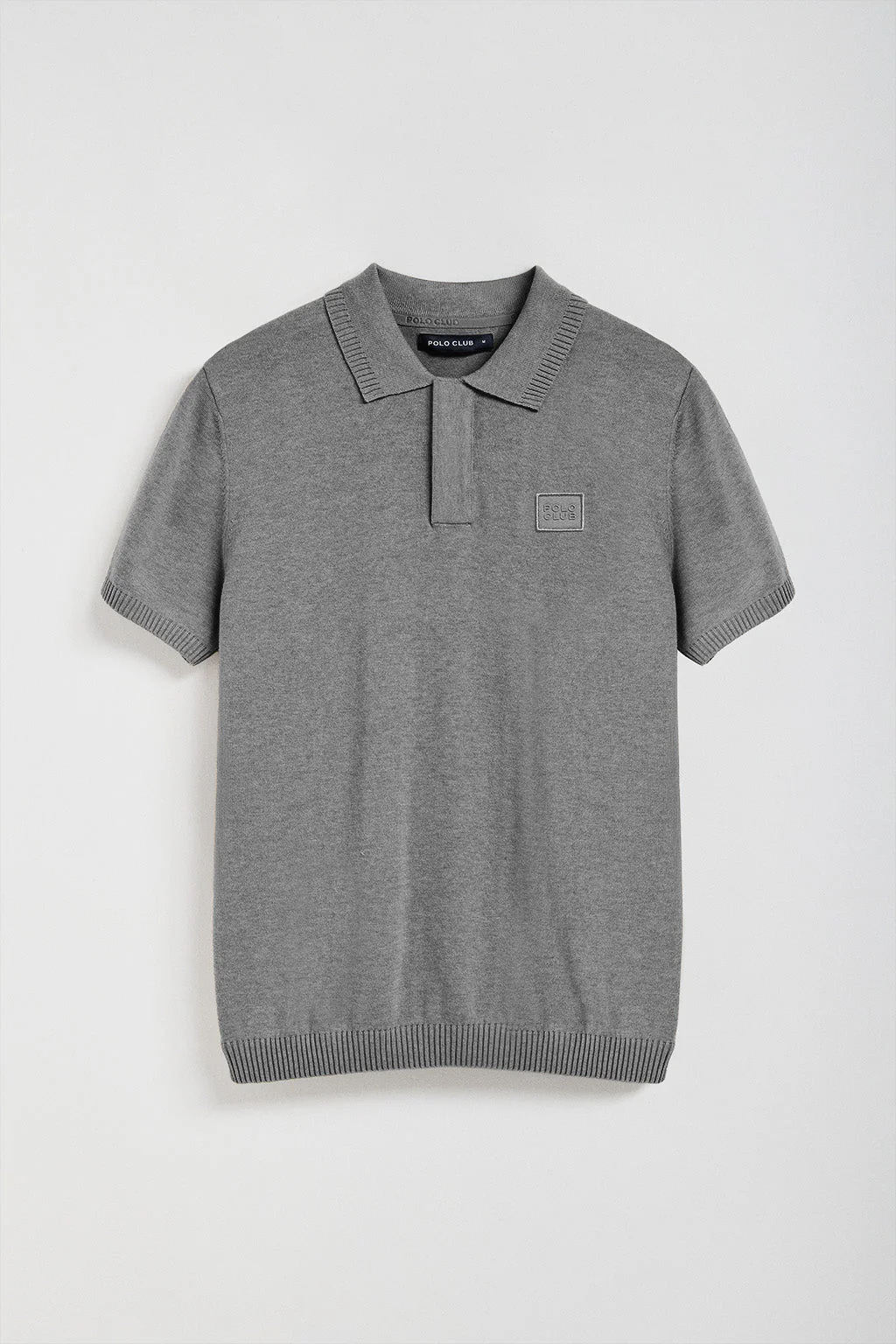 Polo de punto gris vigoré de manga corta y logo Polo Club - Image 8