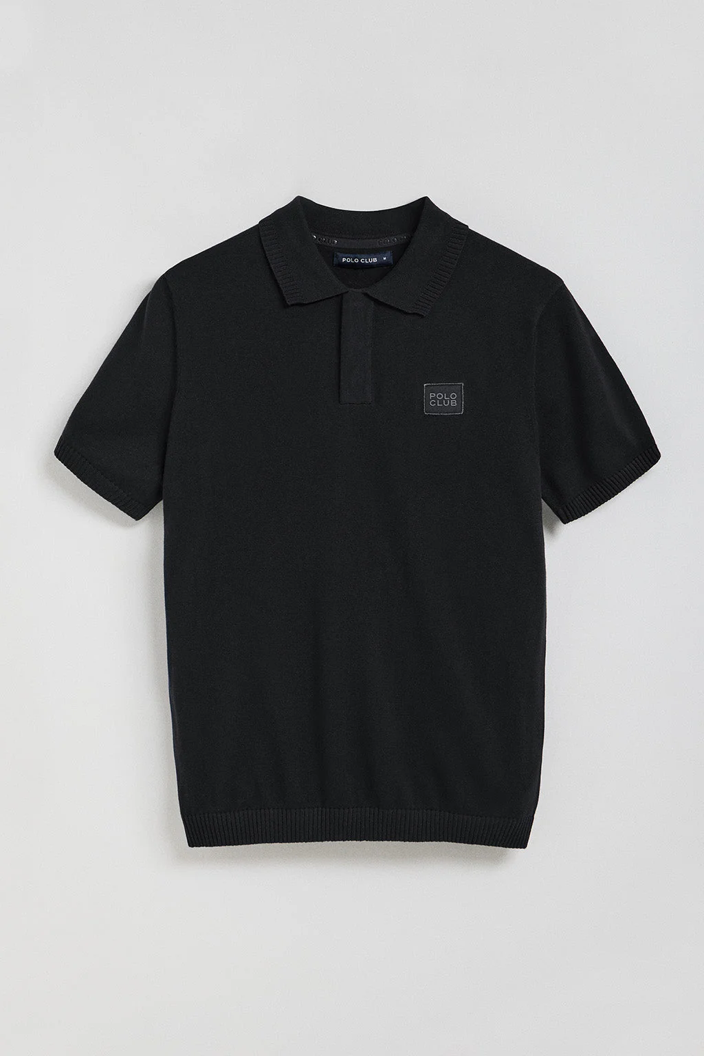 Polo de punto color negro de manga corta y logo Polo Club - Image 7