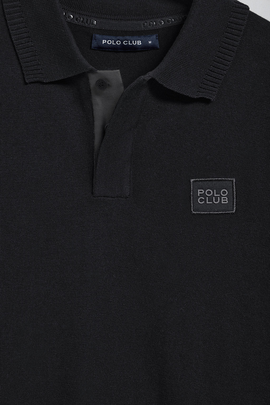 Polo de punto color negro de manga corta y logo Polo Club - Image 8