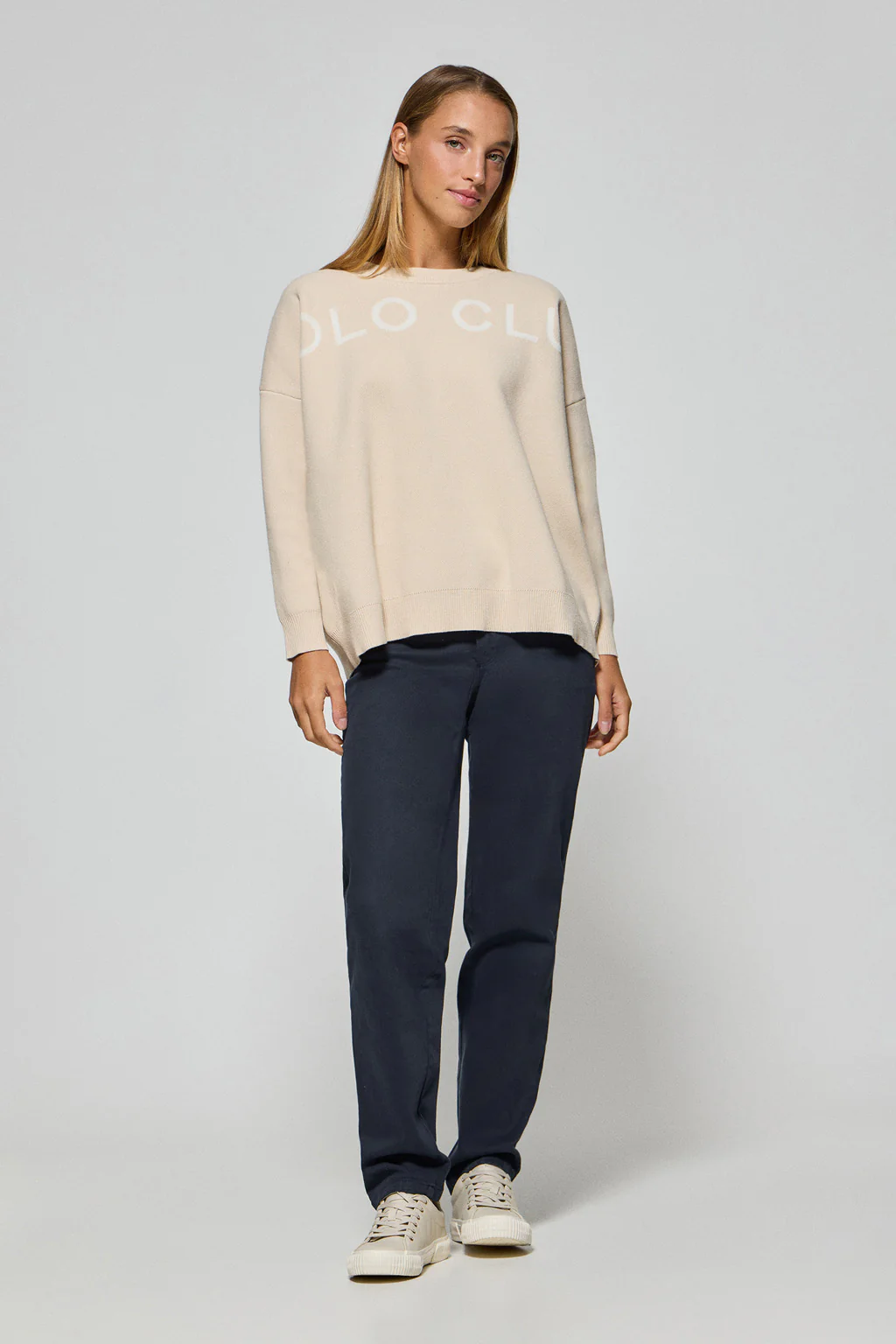 Jersey Gia de punto beige con logotipo Polo Club - Image 3