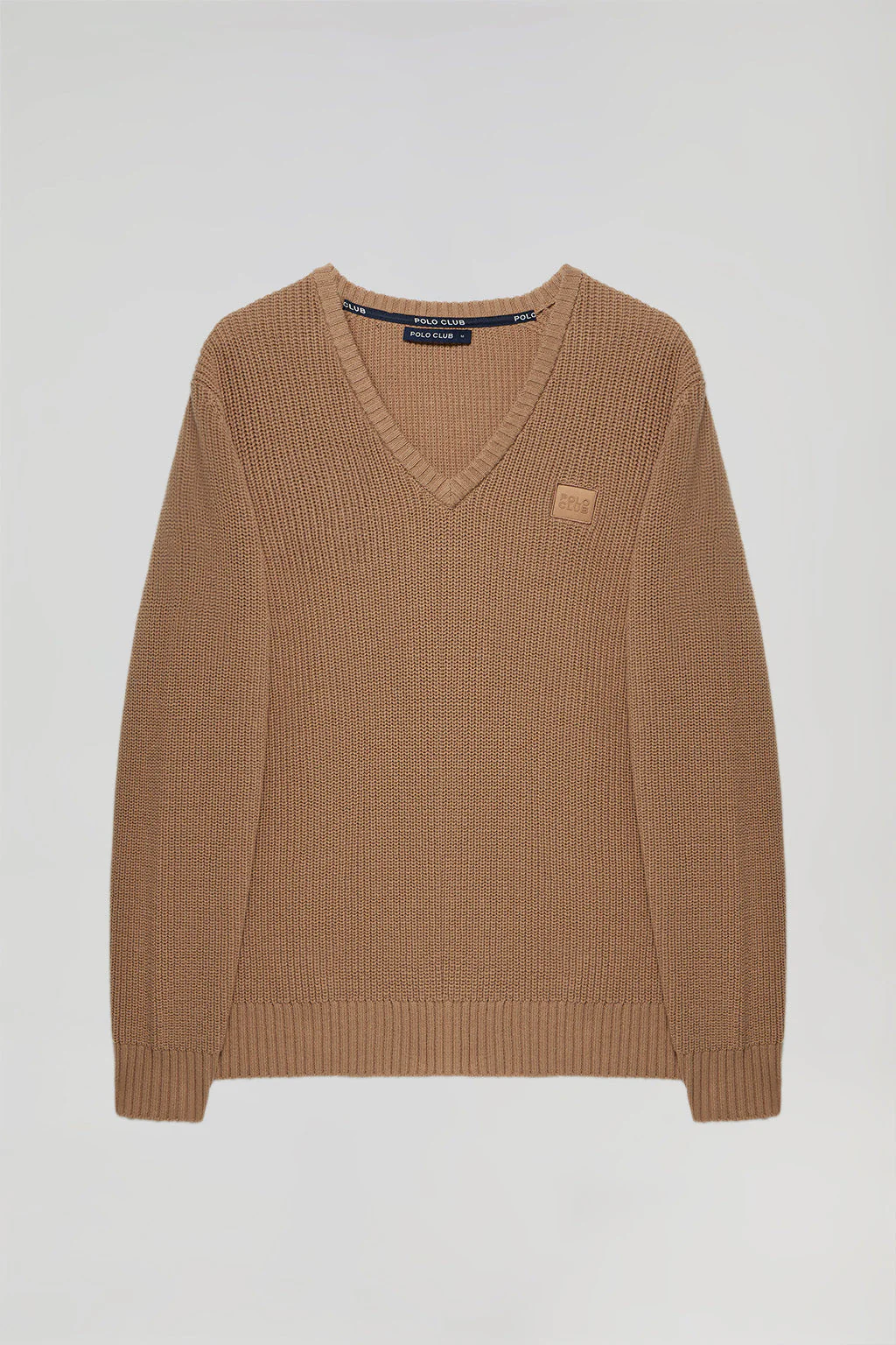 Jersey marrón de punto en galga 9 con detalle Polo Club - Image 10