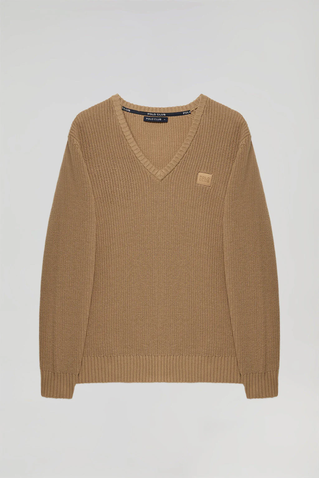 Jersey marrón de punto en galga 9 con detalle Polo Club - Image 7