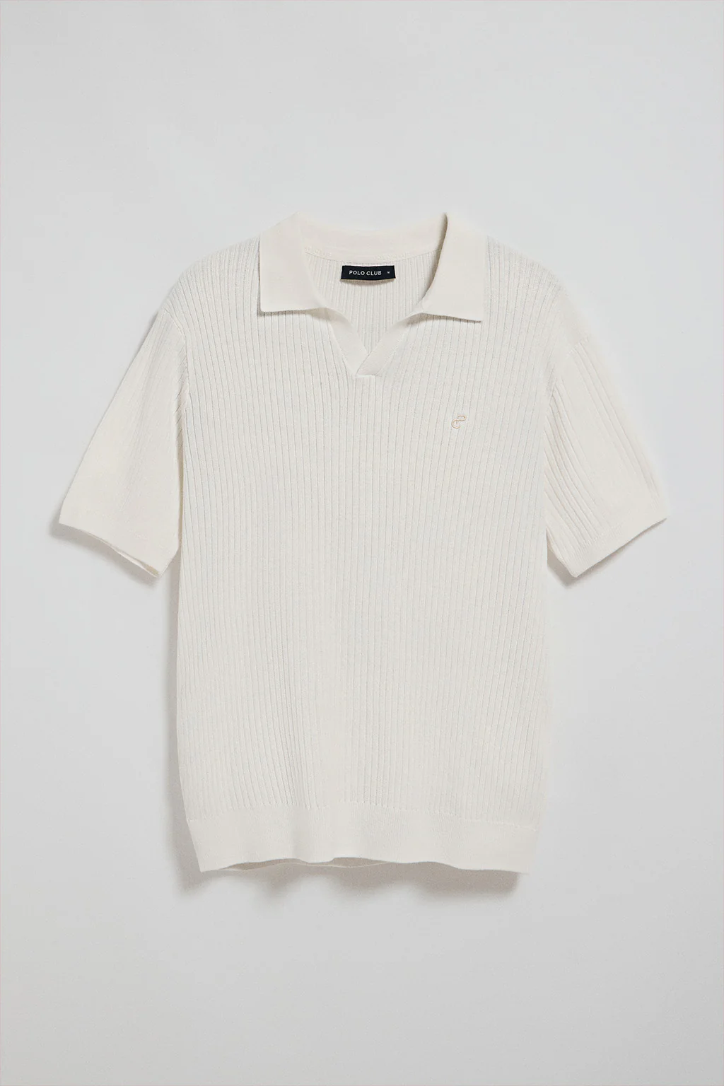 Jersey beige acanalado Jay con monograma bordado - Image 6