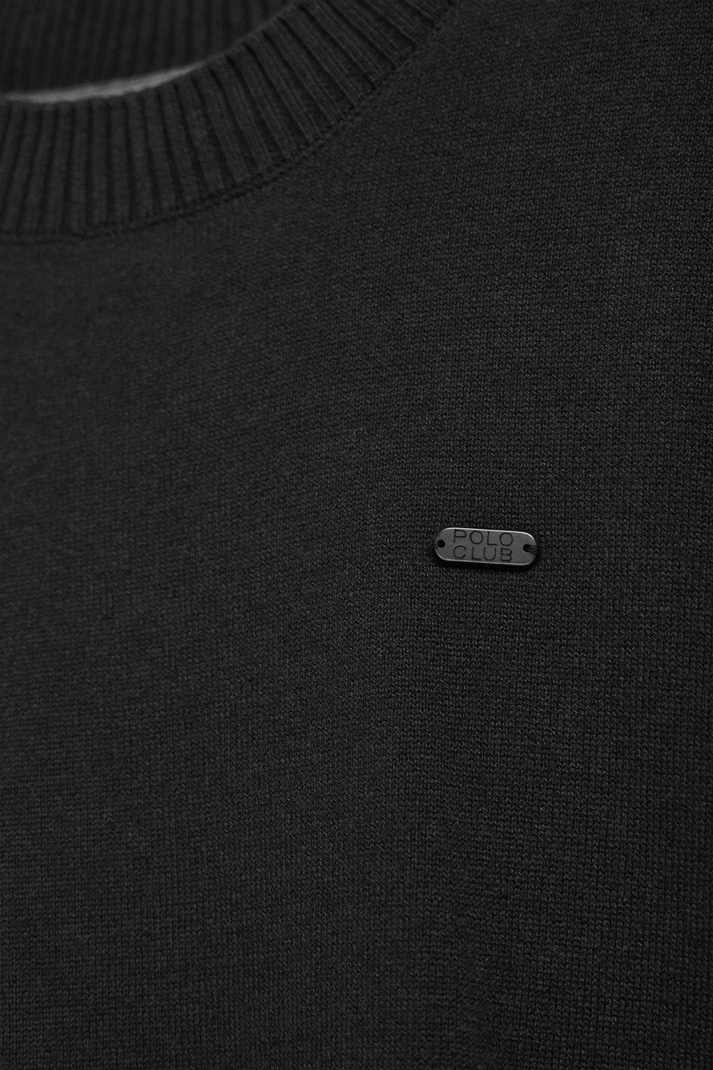 Jersey de punto Kacey negro con detalle de botón nacarado Polo Club - Image 8