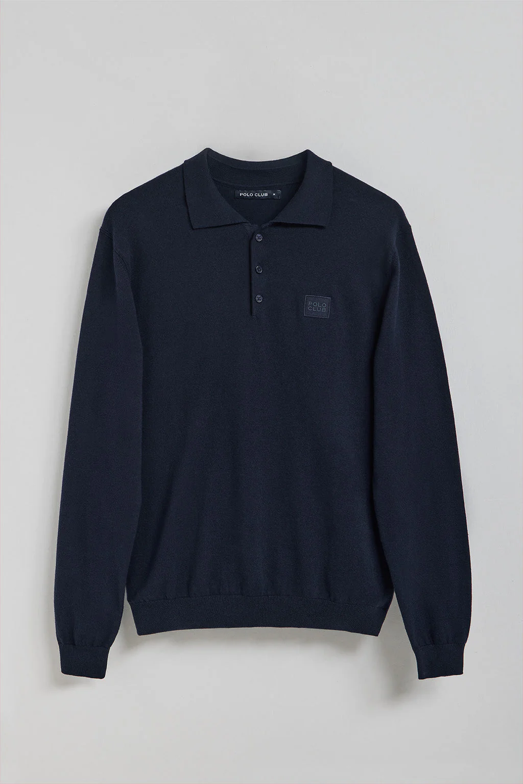 Jersey de punto Kaleo azul marino de cuello polo y detalles Polo Club - Image 8