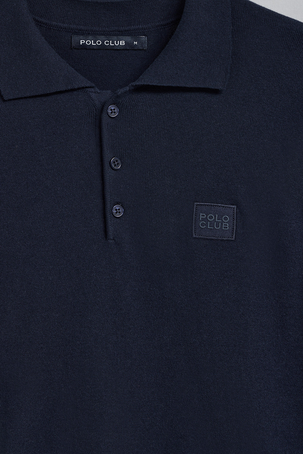 Jersey de punto Kaleo azul marino de cuello polo y detalles Polo Club - Image 9