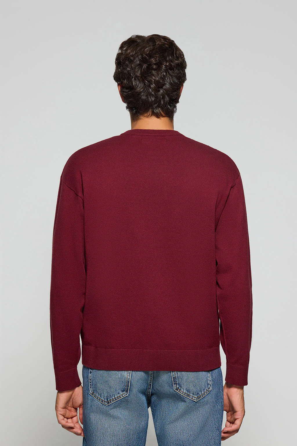Jersey de punto Keith granate de cuello redondo y detalles Polo Club - Image 7