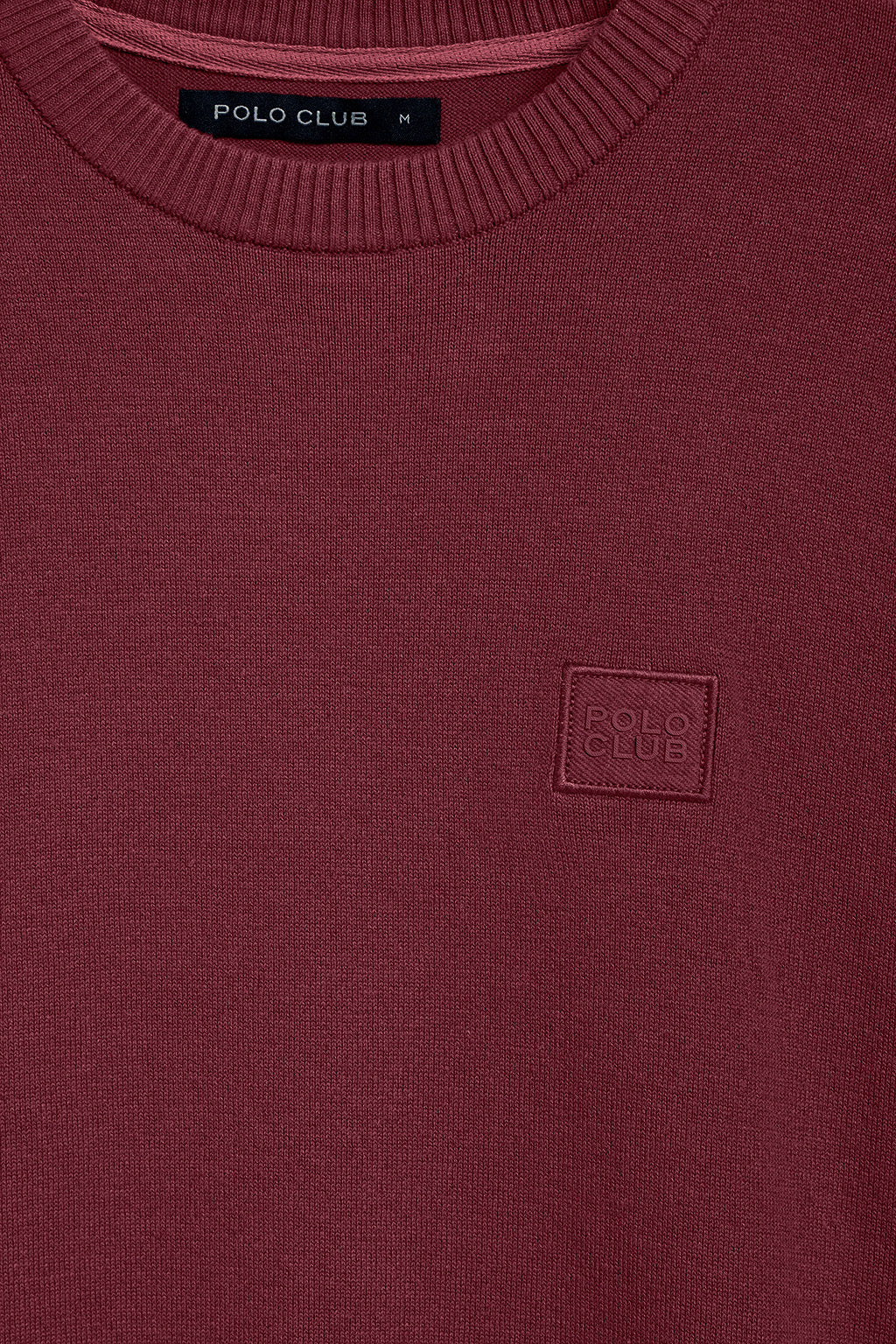 Jersey de punto Keith granate de cuello redondo y detalles Polo Club - Image 9