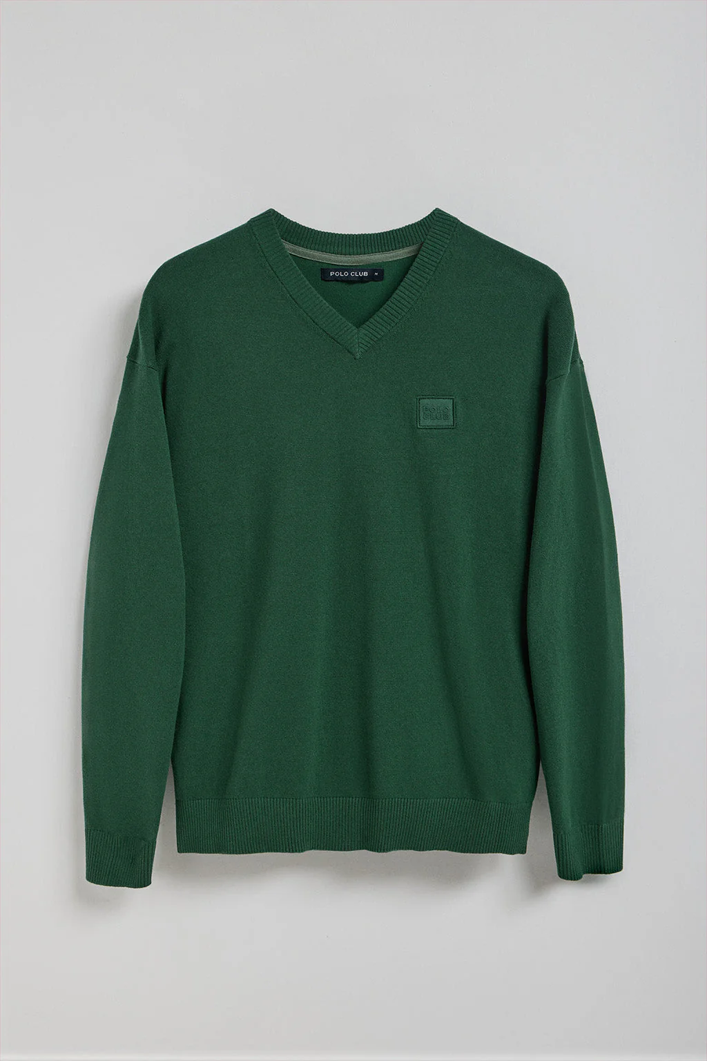 Jersey de punto Kendrick verde de cuello pico y detalles Polo Club - Image 8