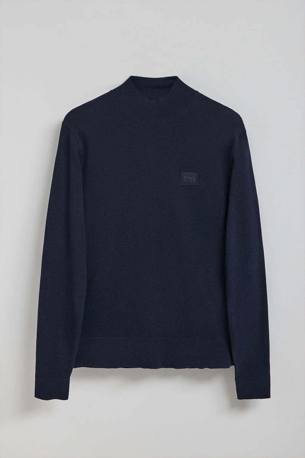 Jersey de punto Khan azul marino de cuello perkins y detalles Polo Club - Image 11