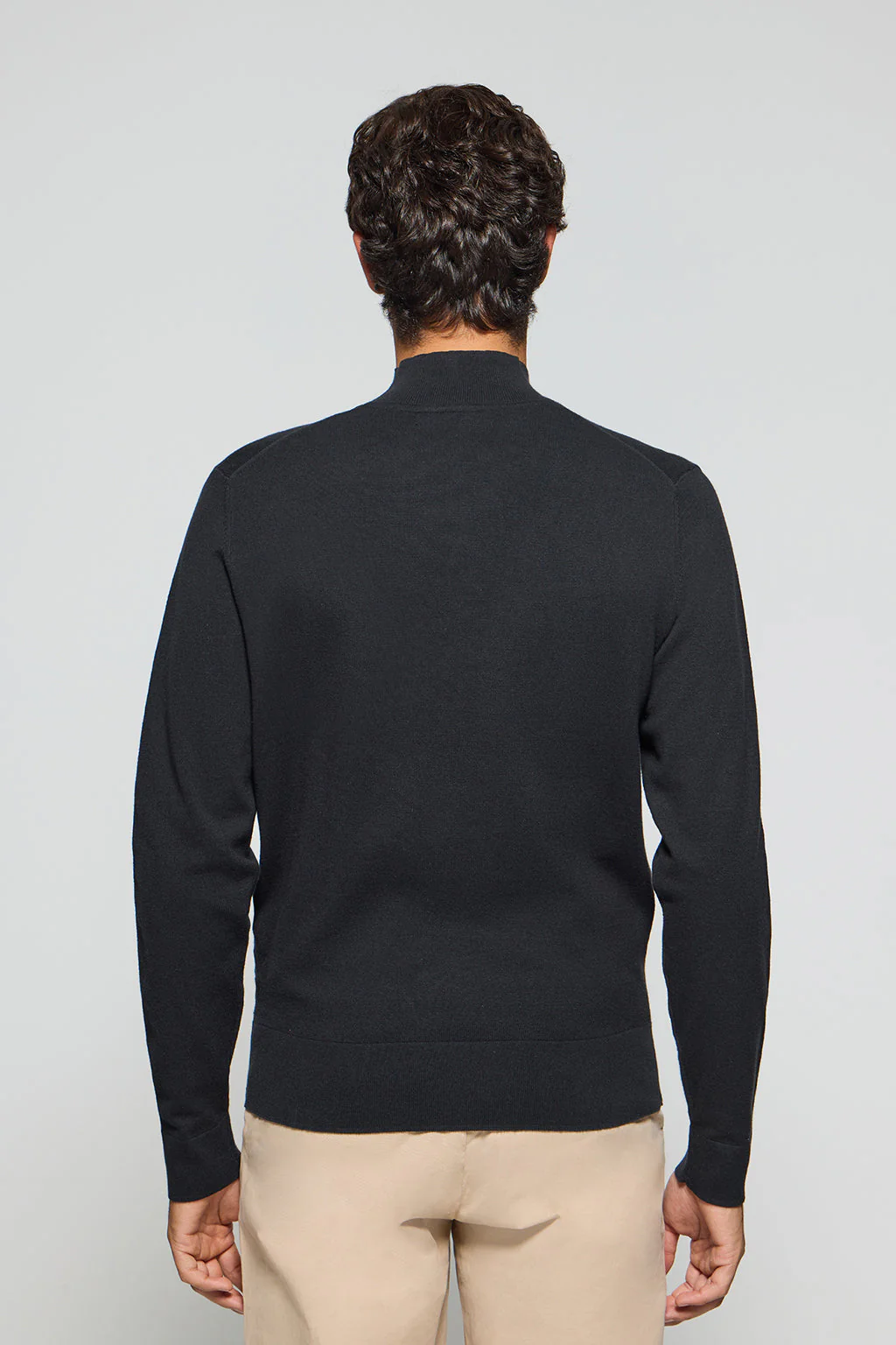 Jersey de punto Khan negro de cuello perkins y detalles Polo Club - Image 7