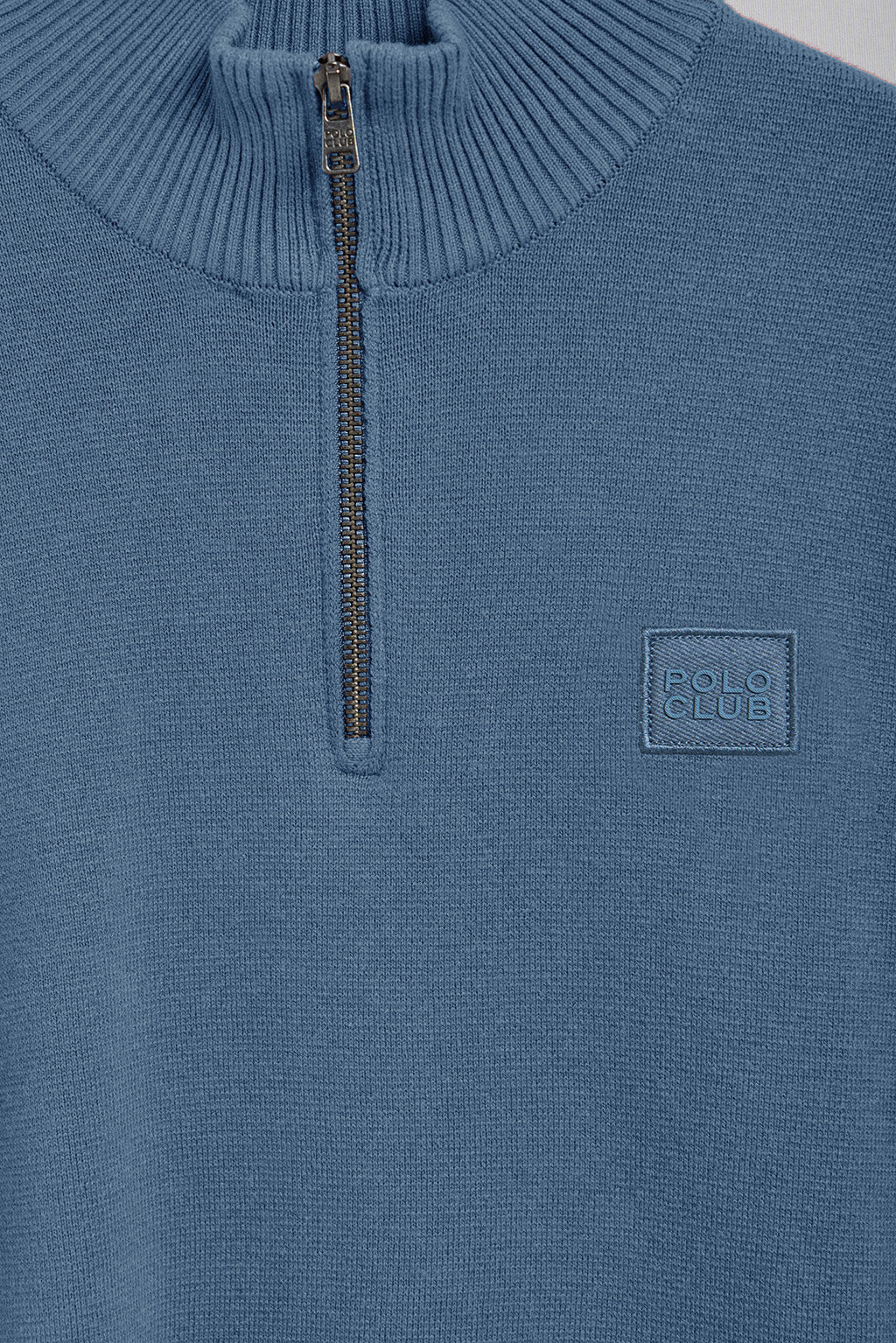 Jersey de punto Koda azul denim con cremallera y detalles Polo Club - Image 10