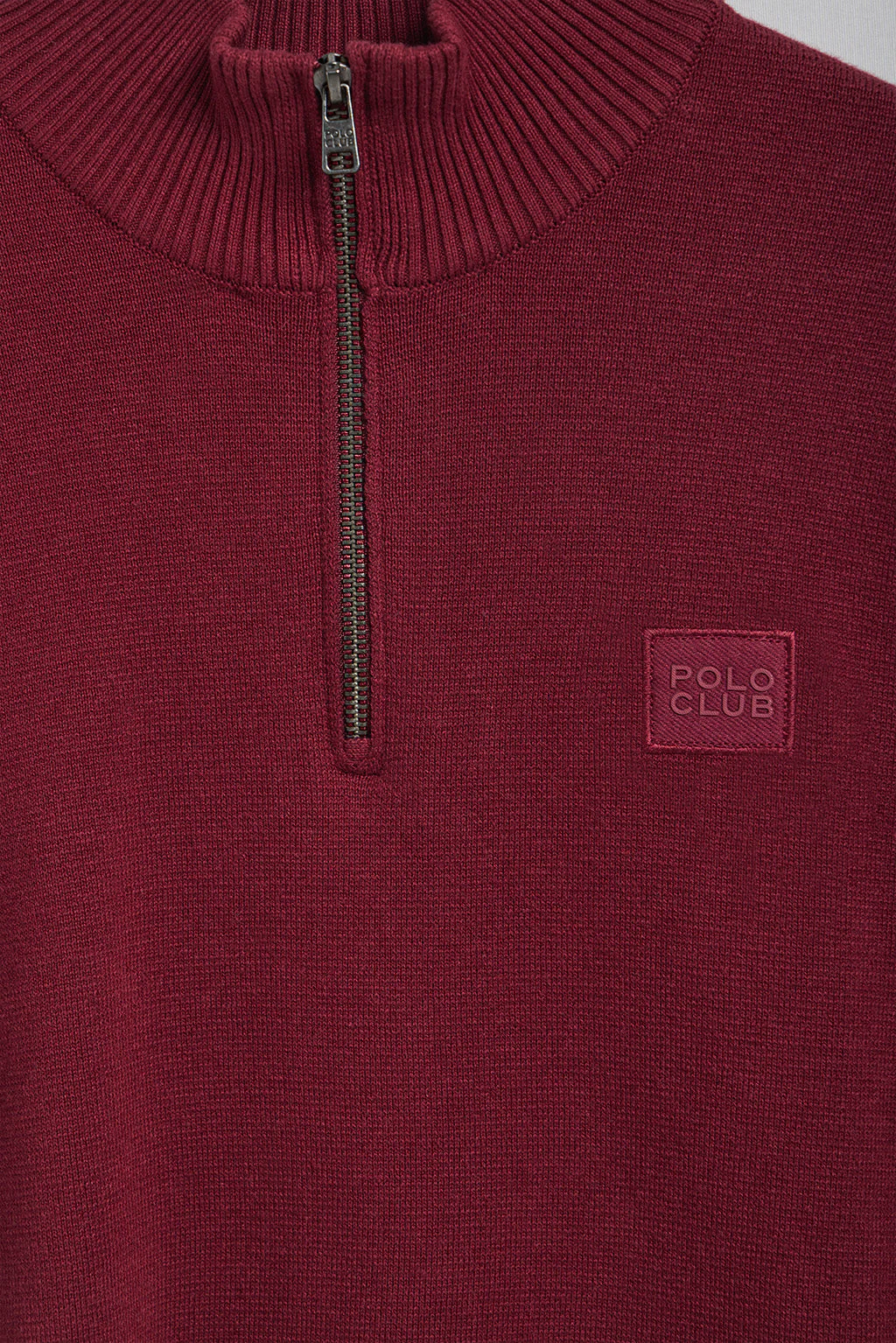 Jersey de punto Koda color granate con cremallera y detalles Polo Club - Image 6