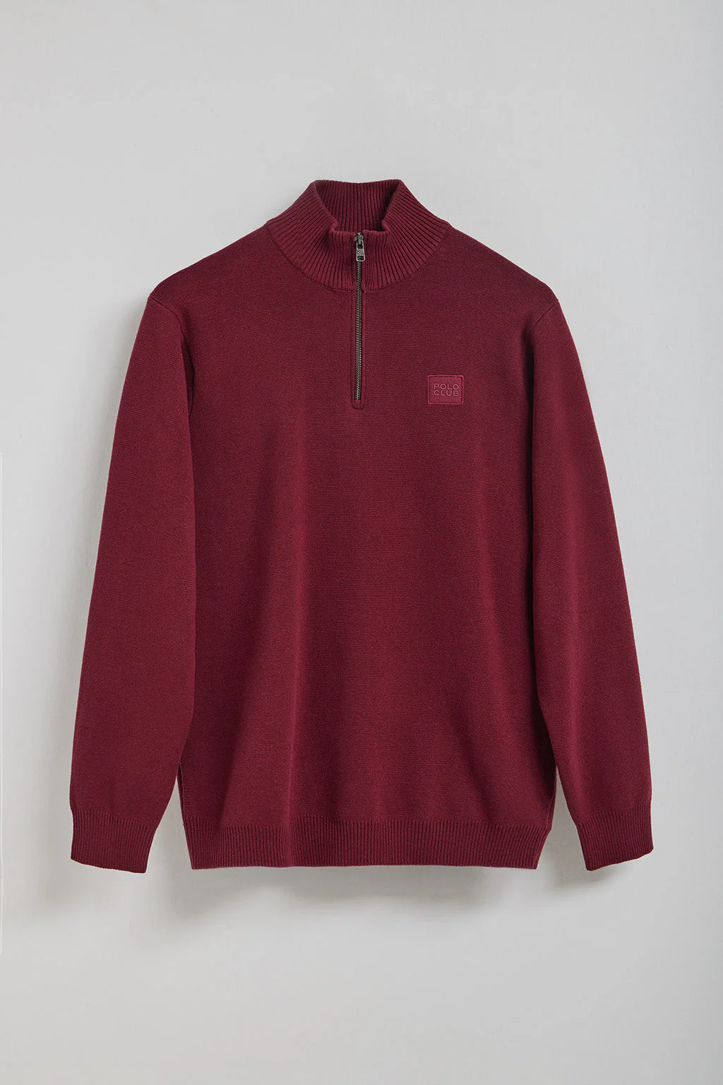 Jersey de punto Koda color granate con cremallera y detalles Polo Club - Image 8