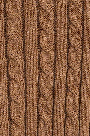 Jersey camel vigoré de punto trenzado y cuello polo - Image 9