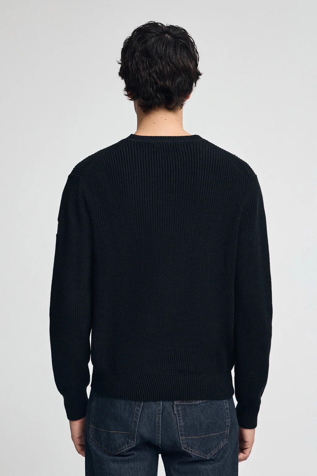 Jersey de punto inglés negro con parche Polo Club - Image 5