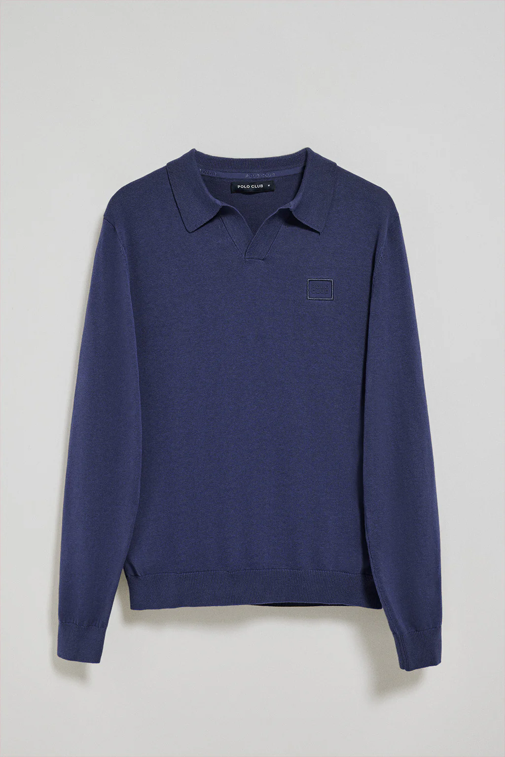 Jersey azul Martin de cuello polo y pico con detalle Polo Club - Image 3
