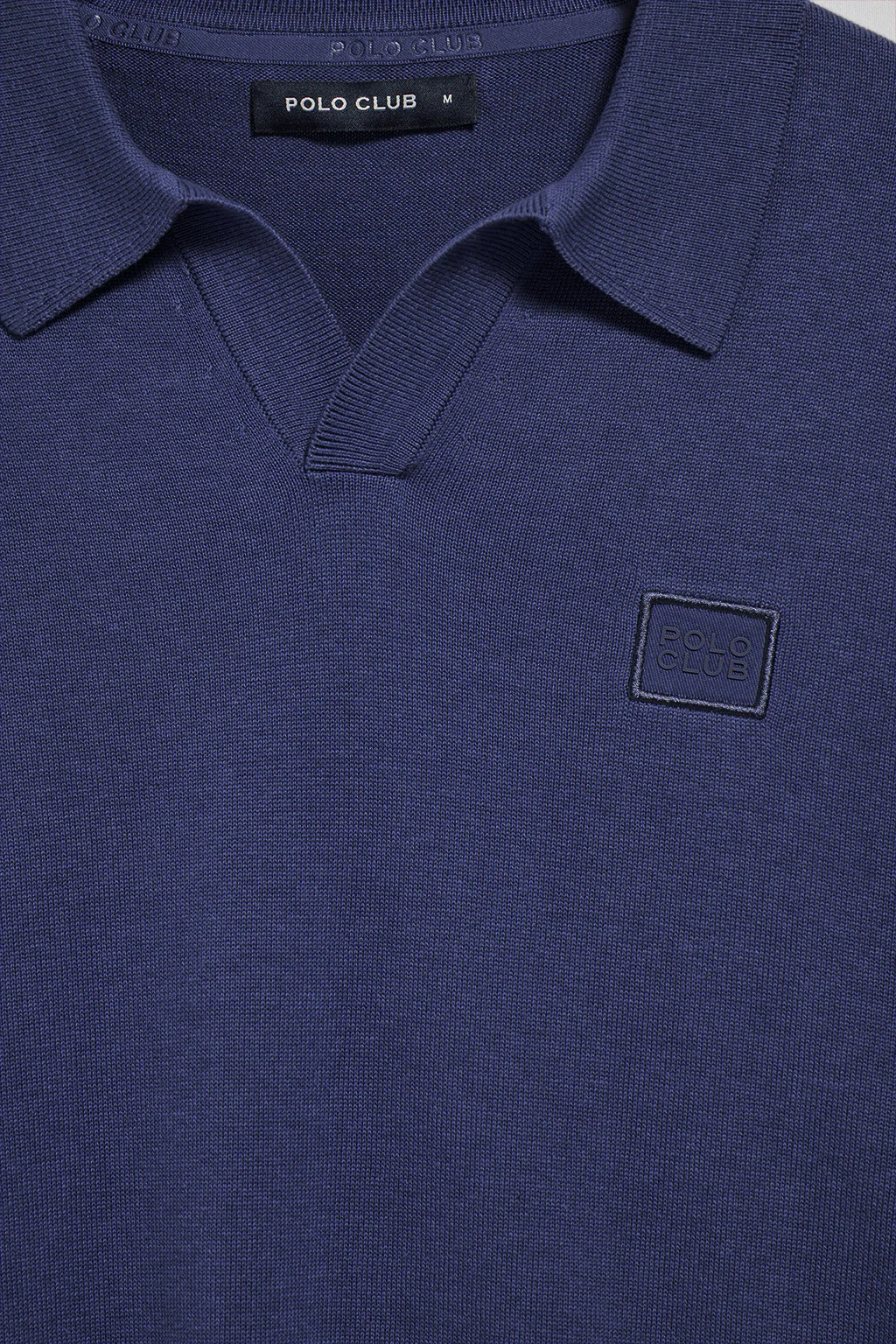 Jersey azul Martin de cuello polo y pico con detalle Polo Club - Image 4