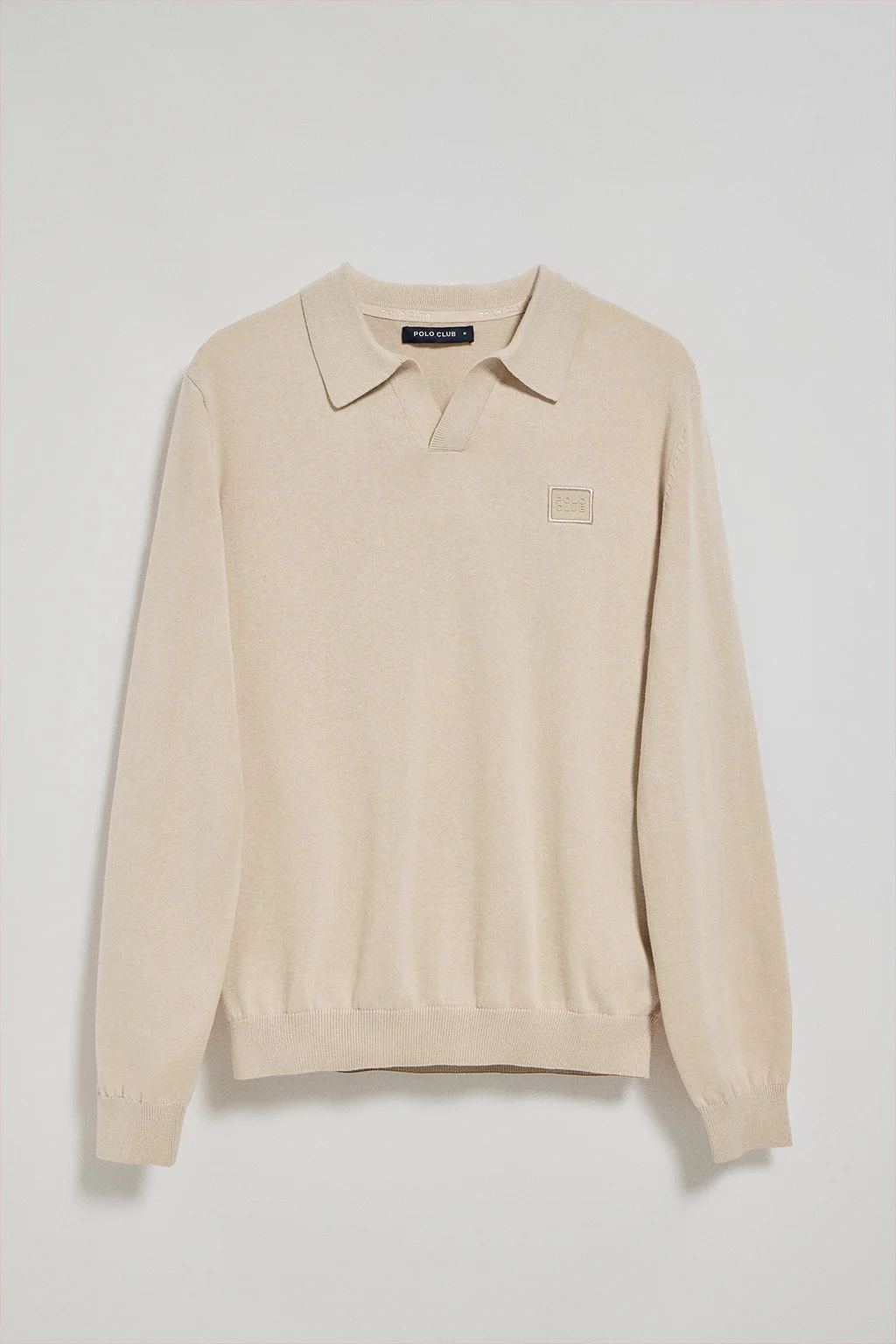 Jersey beige Martin de cuello polo y pico con detalle Polo Club - Image 6