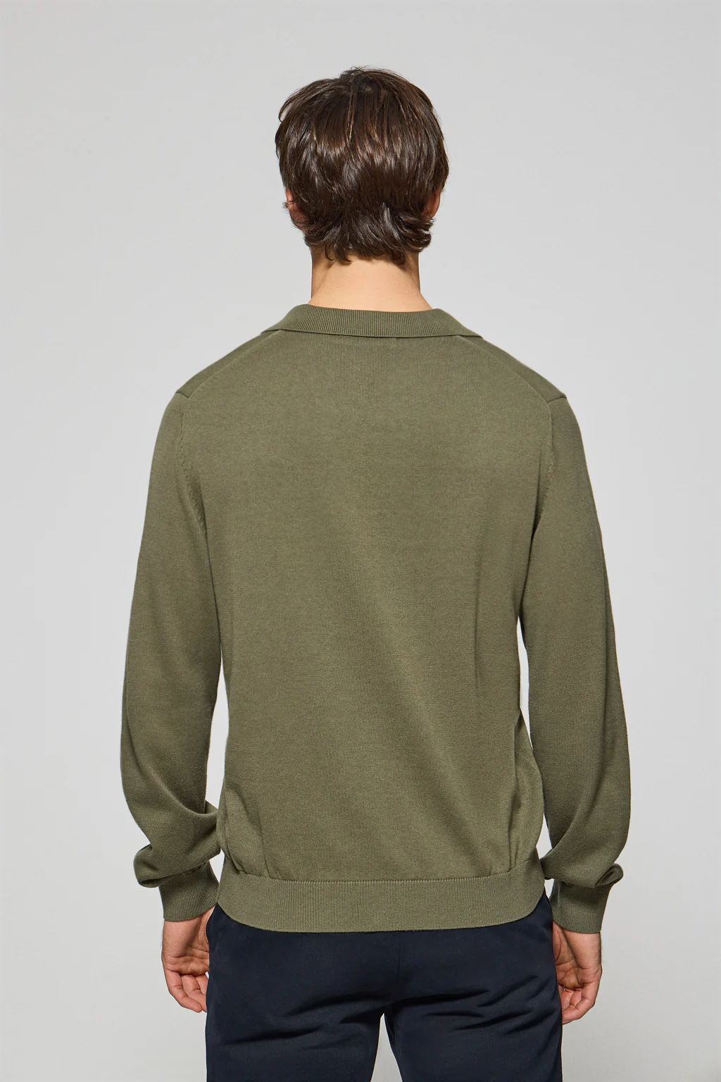 Jersey verde militar Martin de cuello polo y pico con detalle Polo Club - Image 2
