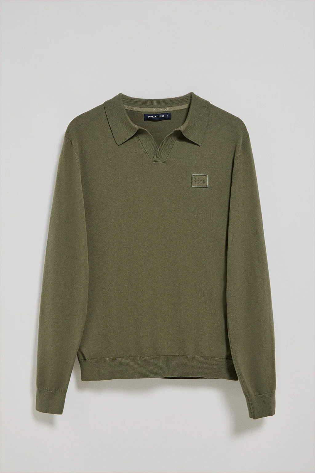Jersey verde militar Martin de cuello polo y pico con detalle Polo Club - Image 5