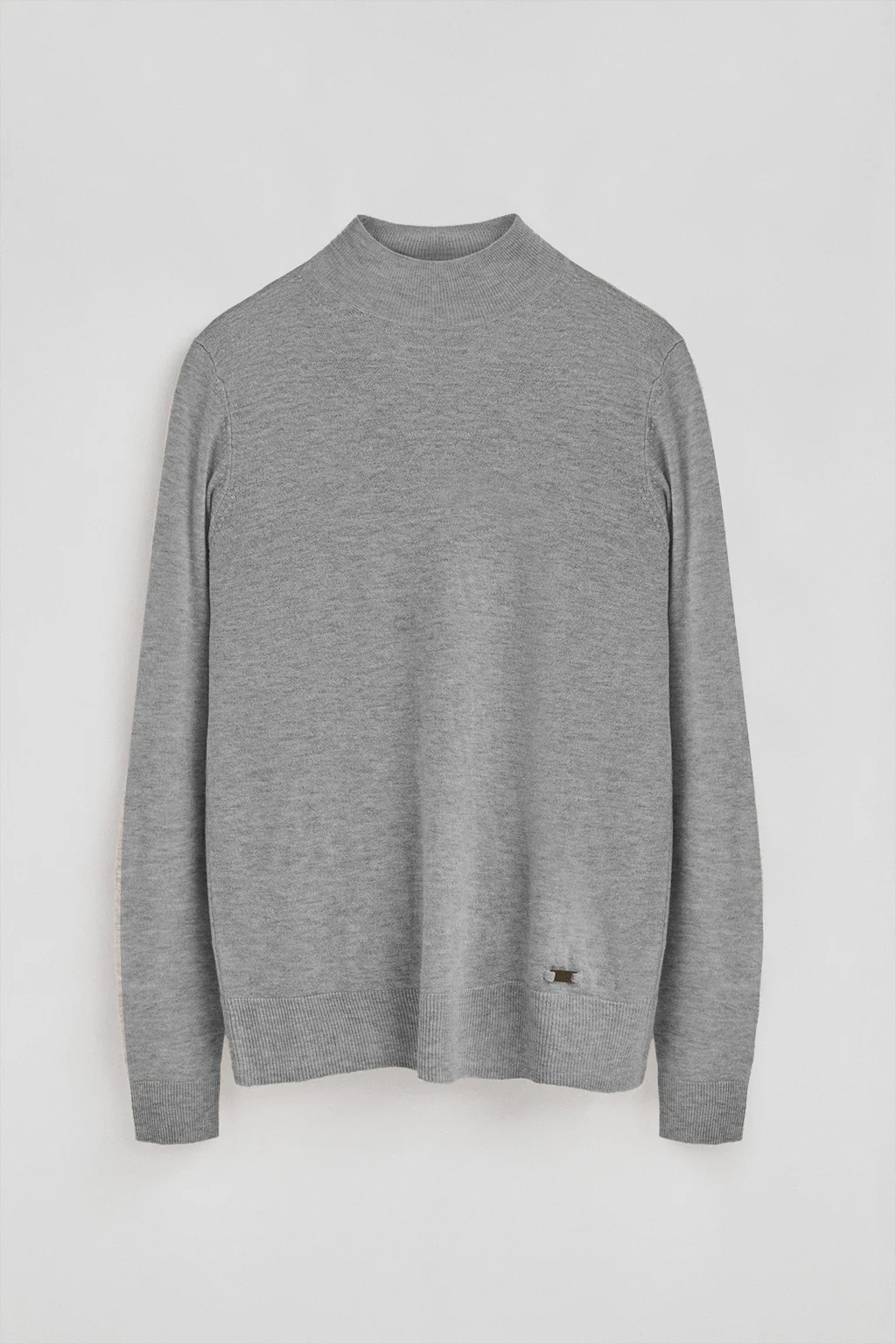 Jersey gris vigoré de lana merino con cuello perkins - Image 6