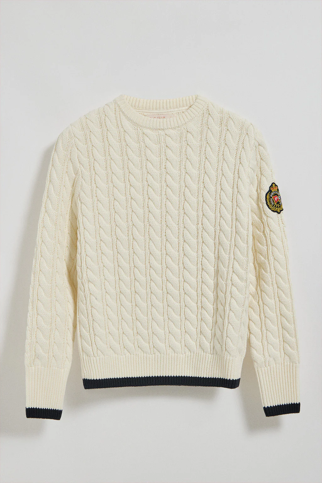 Jersey trenzado beige con parche Nautic - Image 10