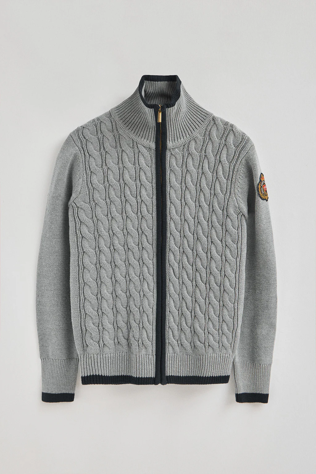 Cárdigan gris vigoré con parche náutico Polo Club - Image 6