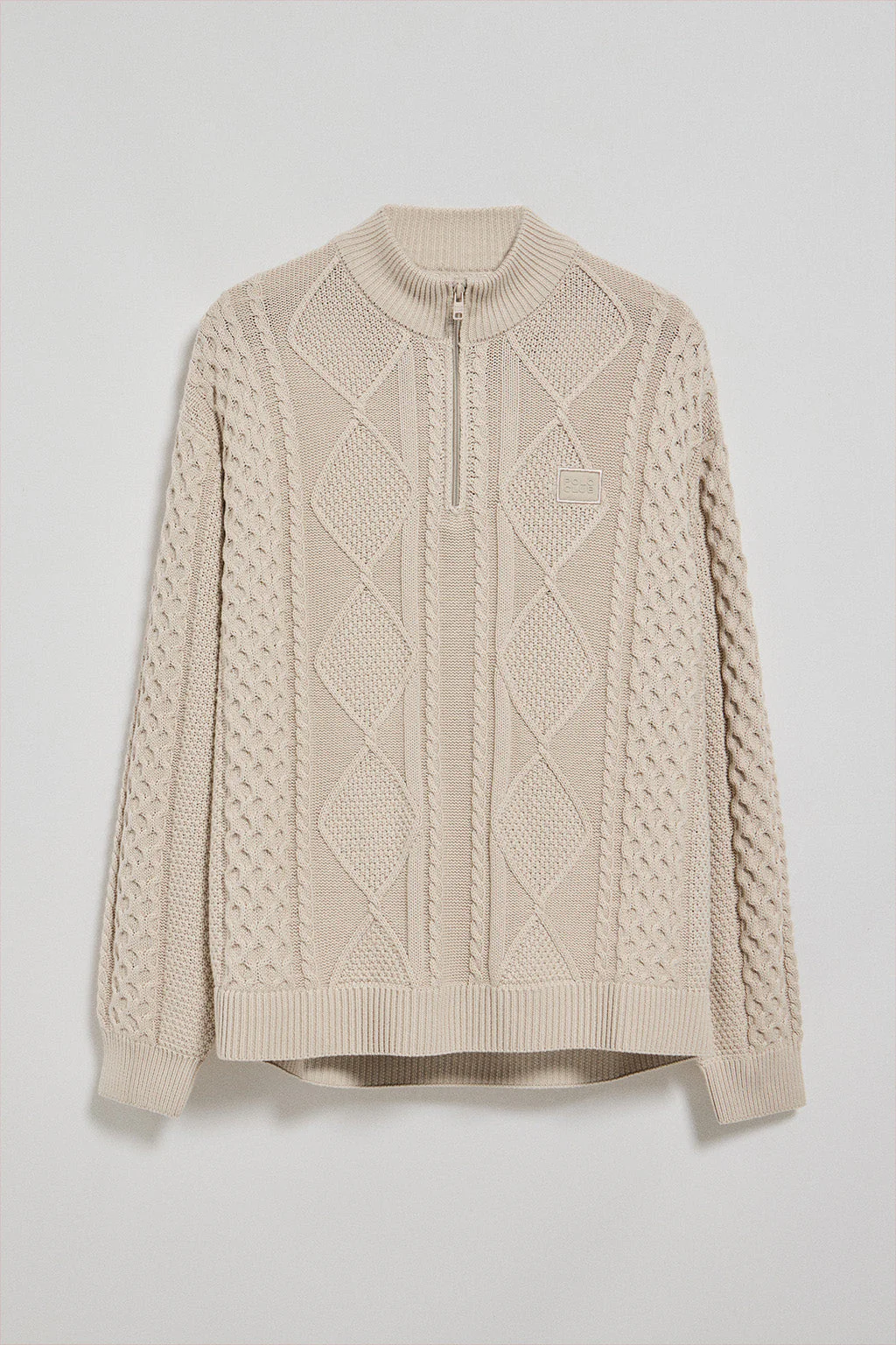 Jersey trenzado Nil beige con cremallera y detalle Polo Club - Image 7