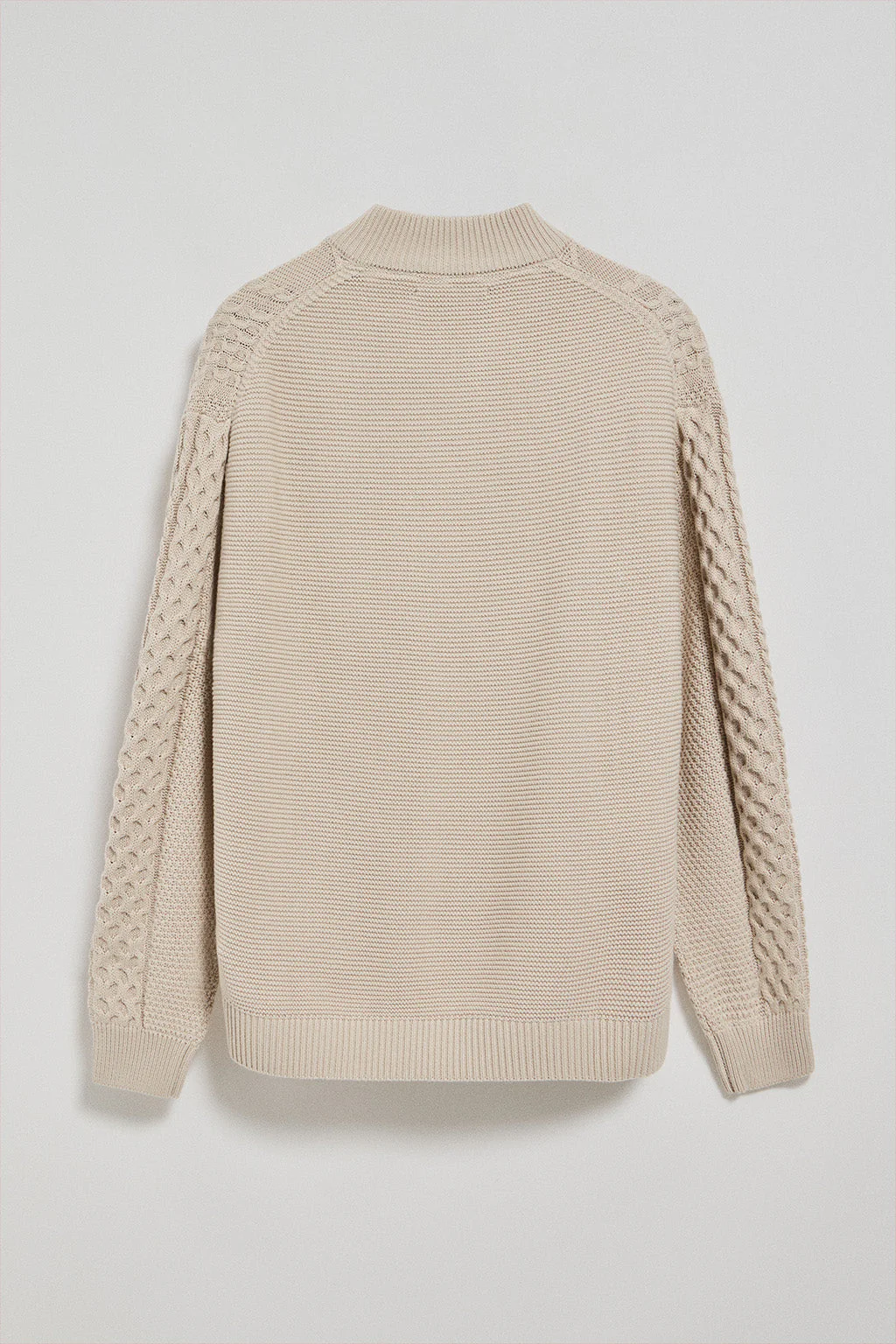 Jersey trenzado Nil beige con cremallera y detalle Polo Club - Image 9