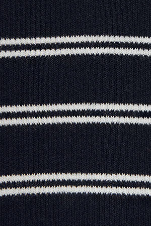 Jersey de rayas azul marino y color crudo de manga corta con bordado Polo Club - Image 11