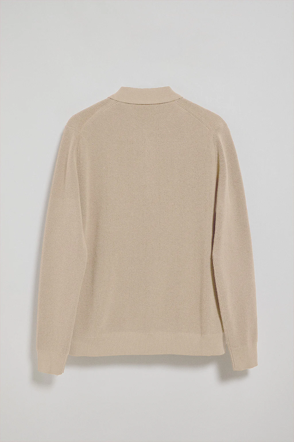 Jersey Pol beige con cuello de polo y cremallera y detalle Rigby Go - Image 4