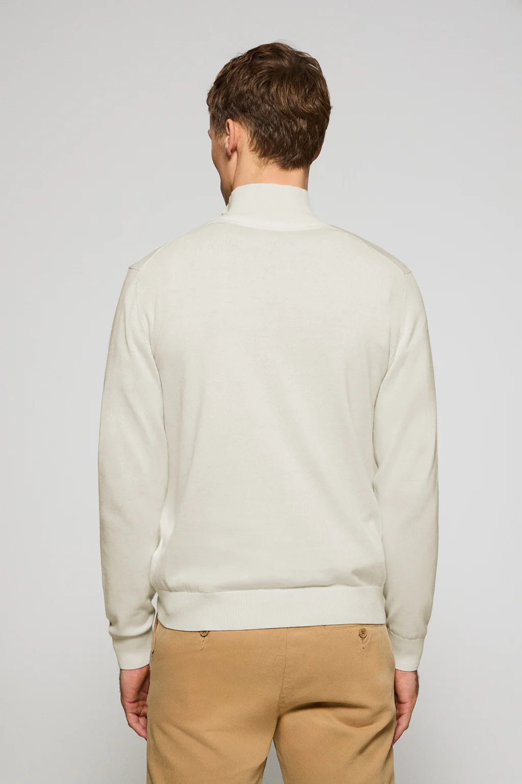 Jersey beige con cremallera y bordado Rigby Best - Image 4