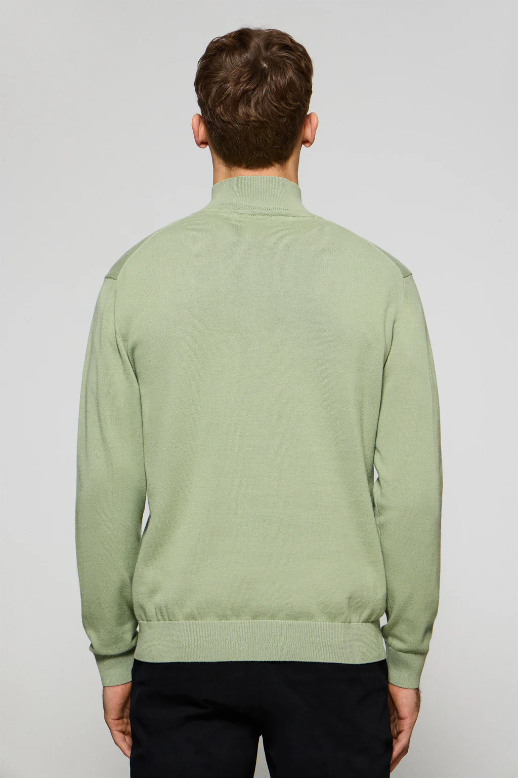 Jersey verde jade con cremallera y bordado Rigby Best - Image 3